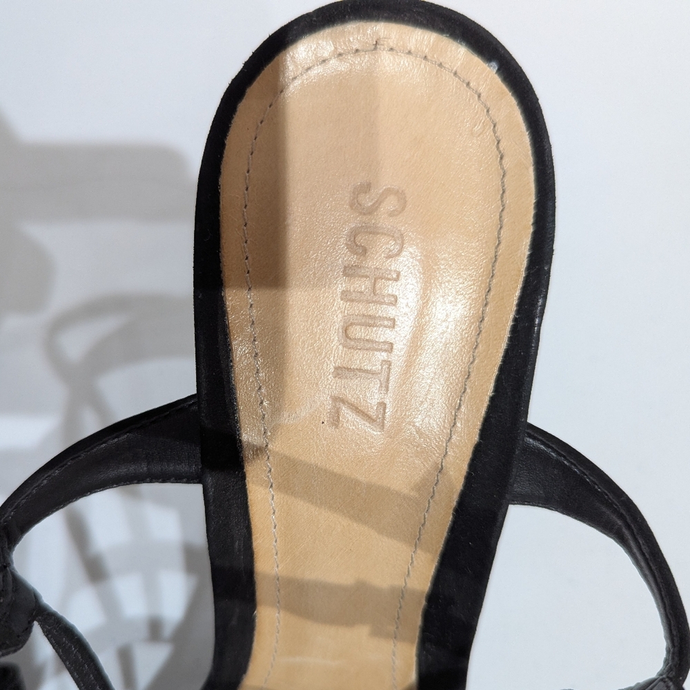 Schutz Women's Maggy Double ankle strap sandal - black - size 10B - Picture 10 of 12